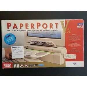 Visioneer Paperport Scanner Vx PR-33001-W Vintage Unused NOS Windows NEW SEALED